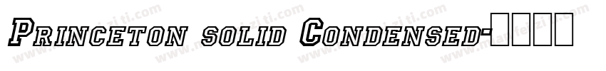 Princeton solid Condensed字体转换
